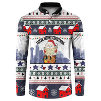 Texas Santa Christmas Button Sweatshirt Xmas Holiday Patterns - Wonder Print Shop