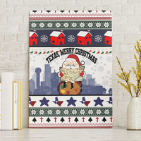 Texas Santa Christmas Canvas Wall Art Xmas Holiday Patterns - Wonder Print Shop
