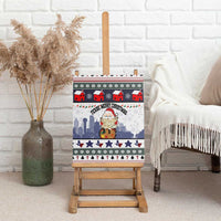 Texas Santa Christmas Canvas Wall Art Xmas Holiday Patterns - Wonder Print Shop