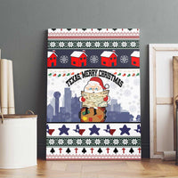 Texas Santa Christmas Canvas Wall Art Xmas Holiday Patterns - Wonder Print Shop
