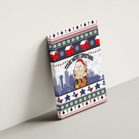 Texas Santa Christmas Canvas Wall Art Xmas Holiday Patterns - Wonder Print Shop