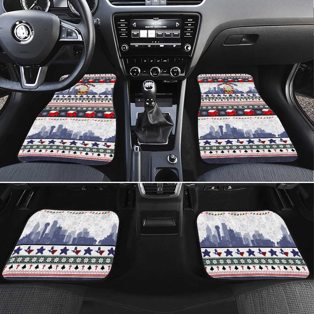 Texas Santa Christmas Car Mats Xmas Holiday Patterns - Wonder Print Shop
