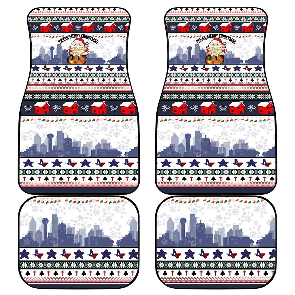 Texas Santa Christmas Car Mats Xmas Holiday Patterns - Wonder Print Shop