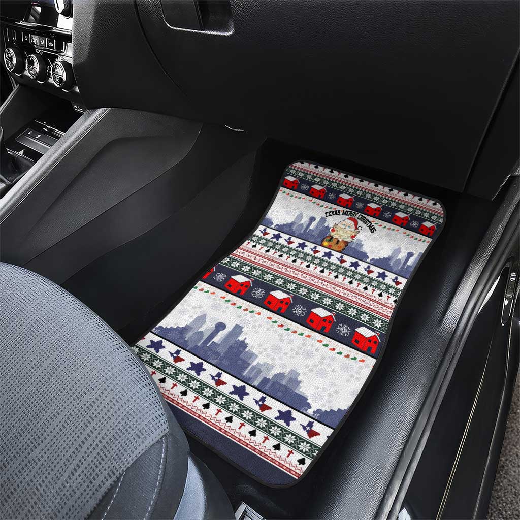 Texas Santa Christmas Car Mats Xmas Holiday Patterns - Wonder Print Shop