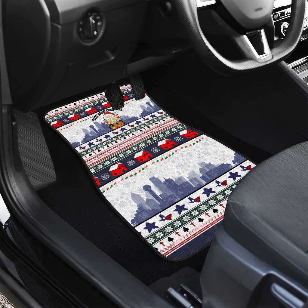 Texas Santa Christmas Car Mats Xmas Holiday Patterns - Wonder Print Shop