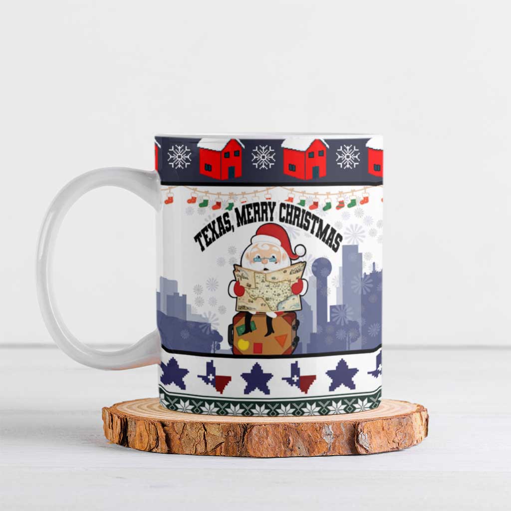 Texas Santa Christmas Ceramic Mug Xmas Holiday Patterns - Wonder Print Shop