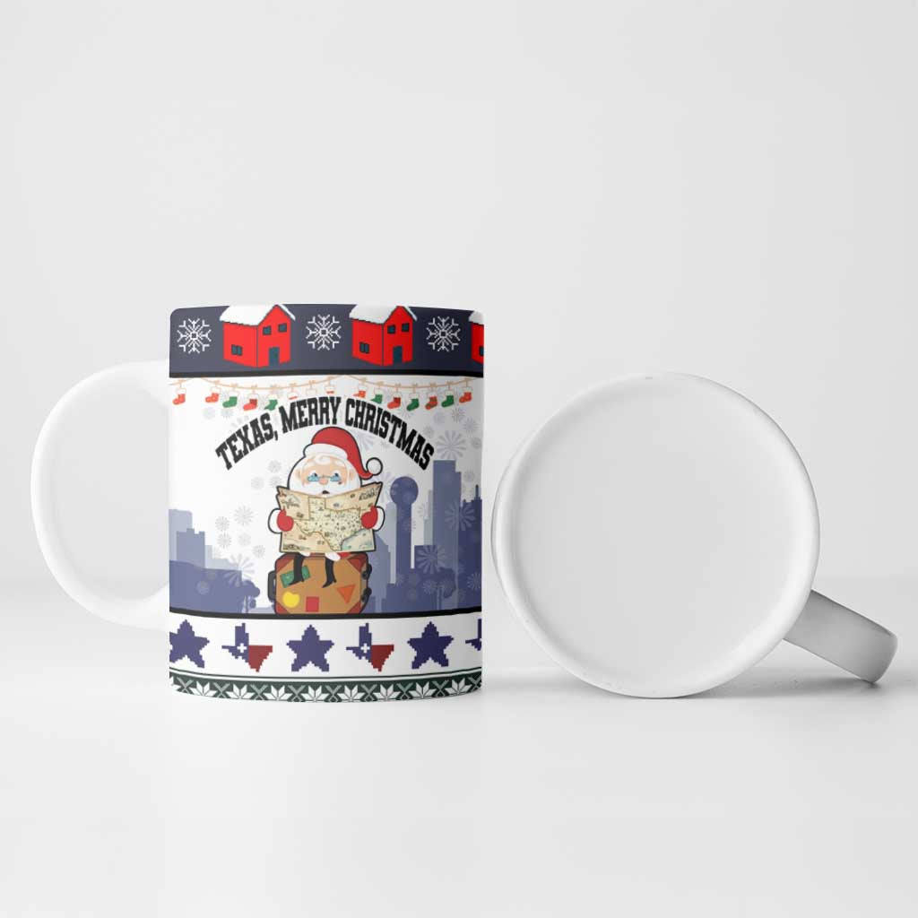 Texas Santa Christmas Ceramic Mug Xmas Holiday Patterns - Wonder Print Shop