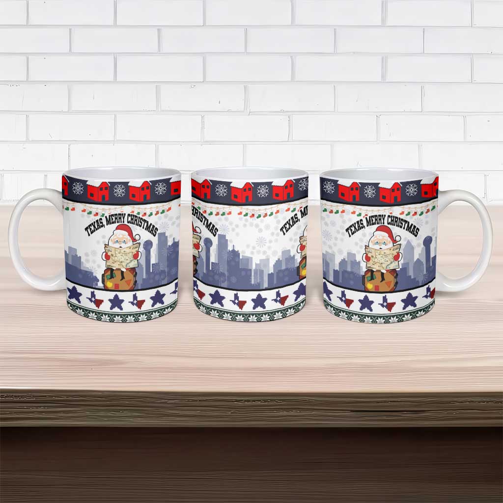 Texas Santa Christmas Ceramic Mug Xmas Holiday Patterns - Wonder Print Shop