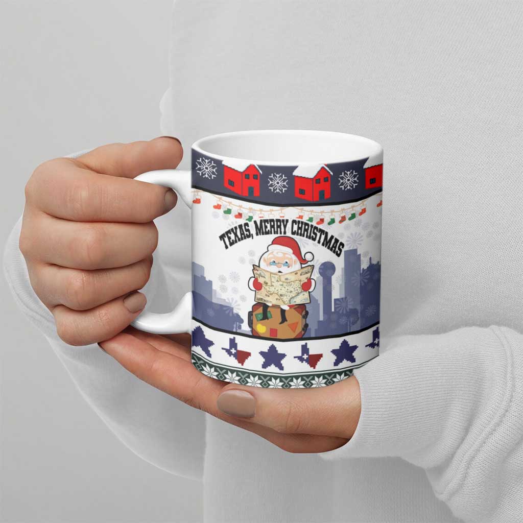 Texas Santa Christmas Ceramic Mug Xmas Holiday Patterns - Wonder Print Shop