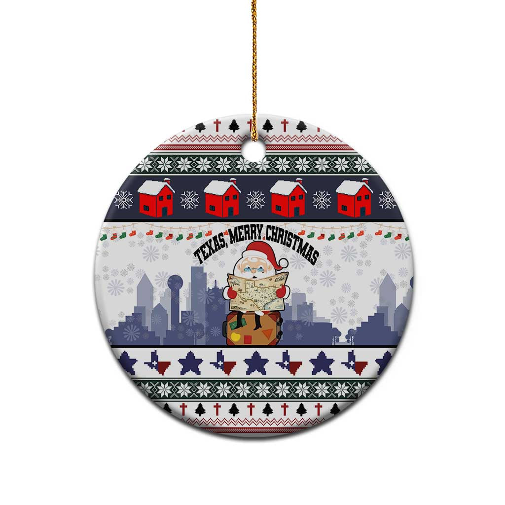 Texas Santa Christmas Ceramic Ornament Xmas Holiday Patterns - Wonder Print Shop