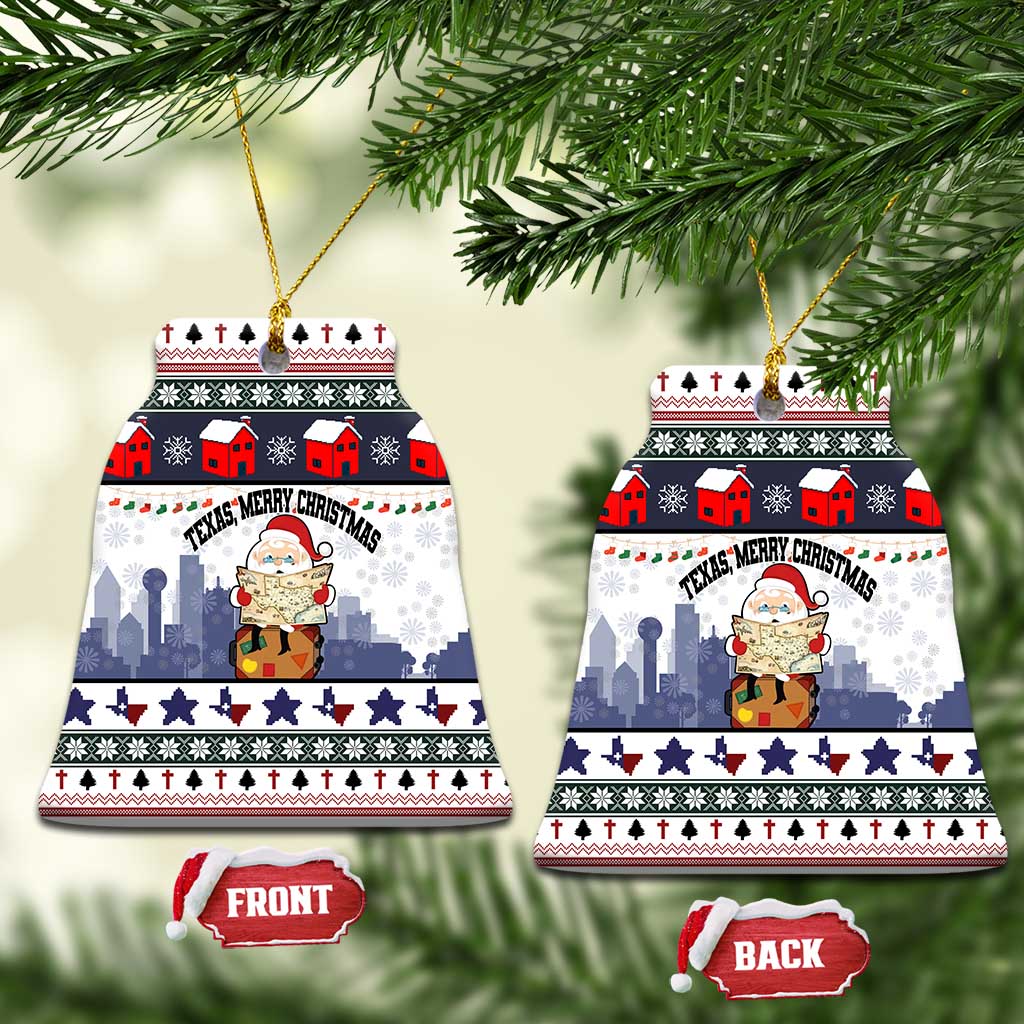 Texas Santa Christmas Ceramic Ornament Xmas Holiday Patterns - Wonder Print Shop