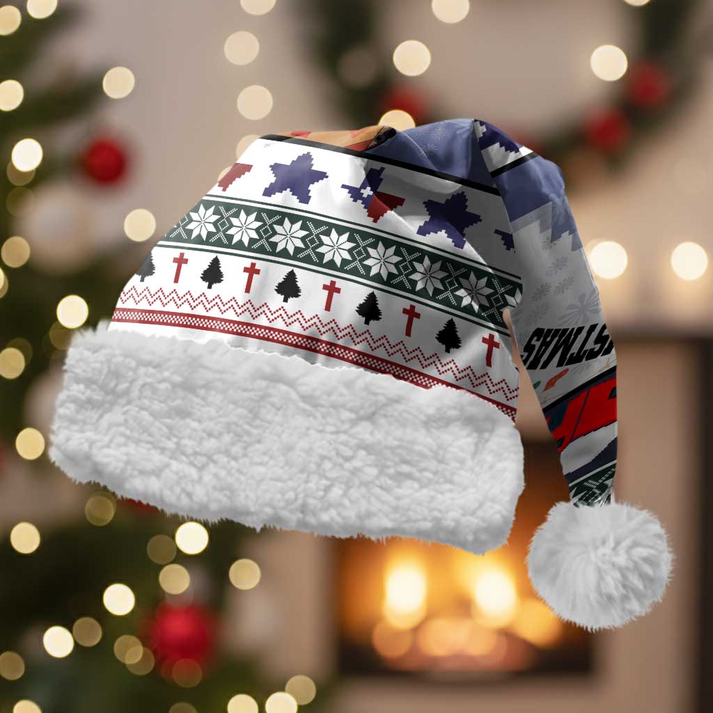 Texas Santa Christmas Santa Hat Xmas Holiday Patterns - Wonder Print Shop