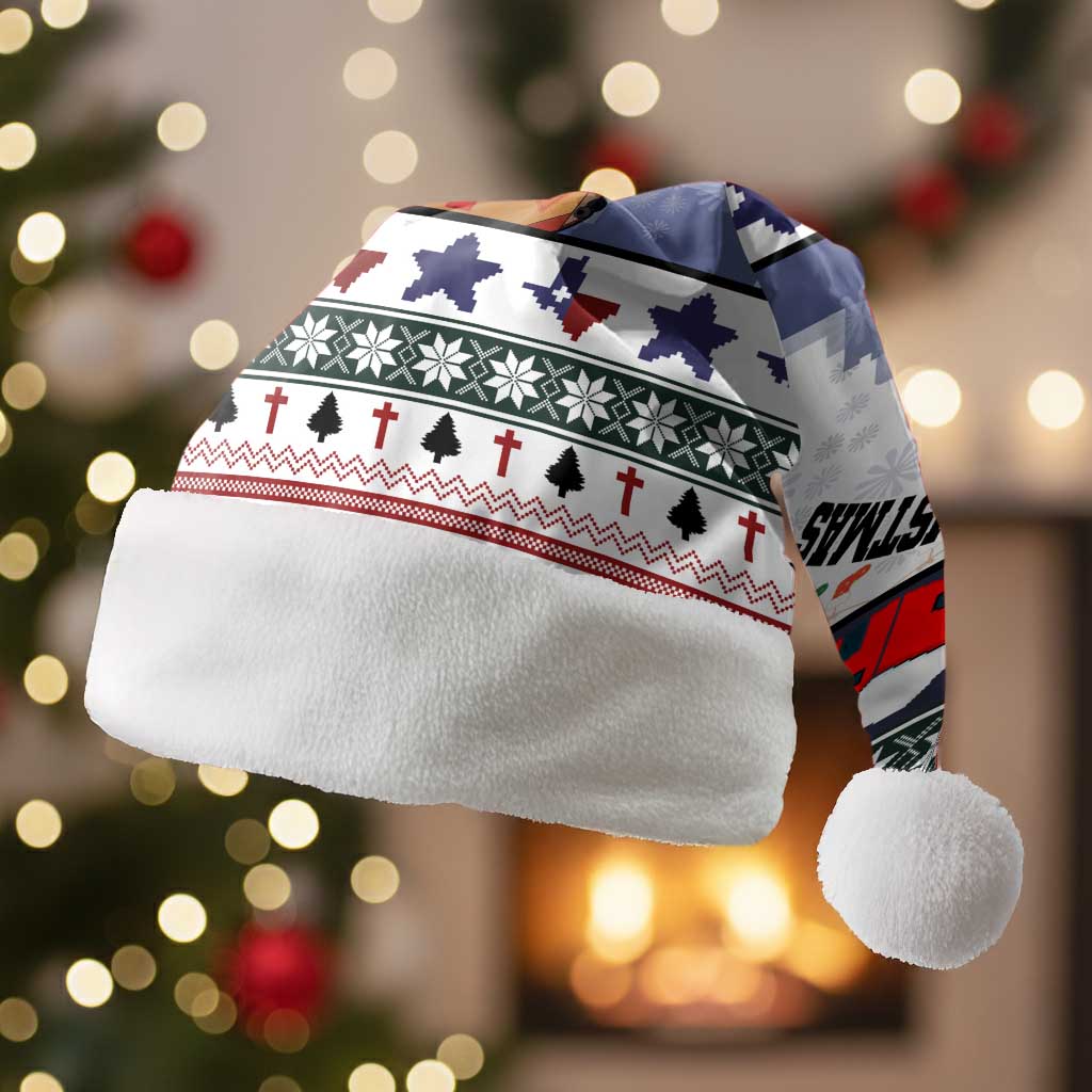 Texas Santa Christmas Santa Hat Xmas Holiday Patterns - Wonder Print Shop