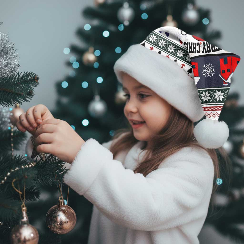 Texas Santa Christmas Santa Hat Xmas Holiday Patterns - Wonder Print Shop