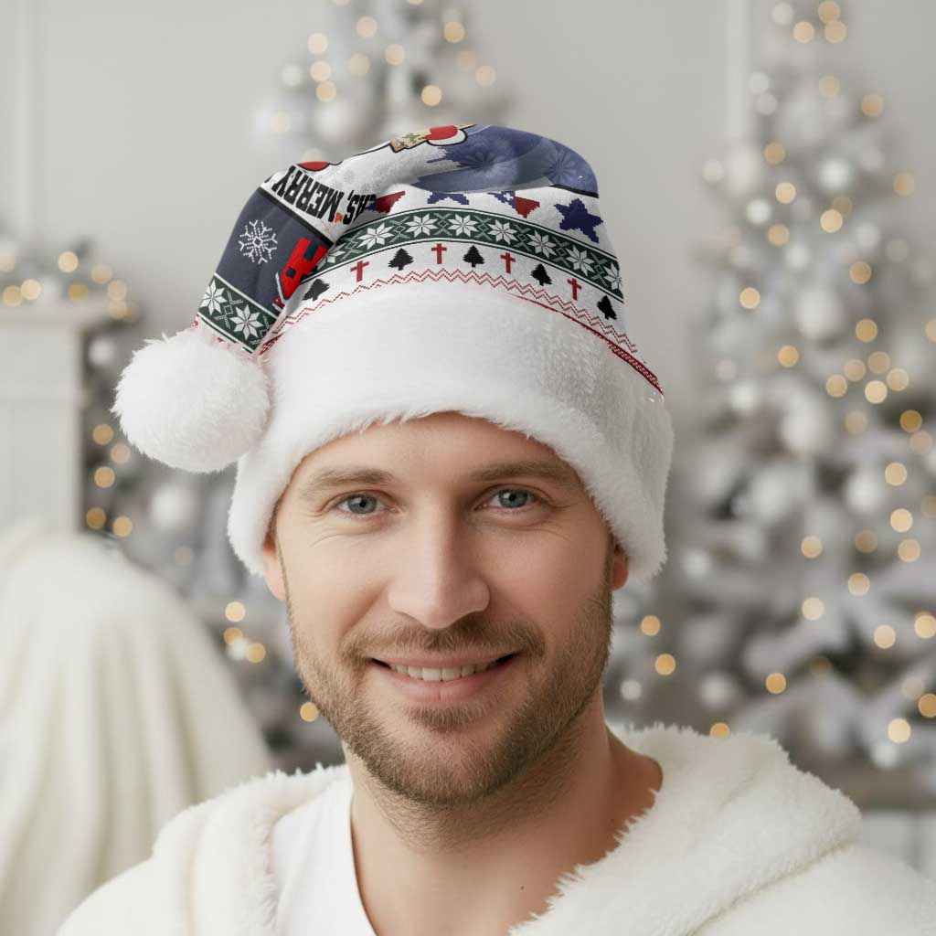 Texas Santa Christmas Santa Hat Xmas Holiday Patterns - Wonder Print Shop