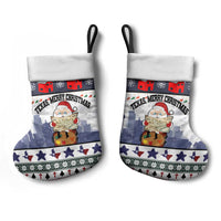 Texas Santa Christmas Stocking Xmas Holiday Patterns - Wonder Print Shop