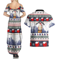 Texas Santa Christmas Couples Matching Summer Maxi Dress and Hawaiian Shirt Xmas Holiday Patterns - Wonder Print Shop