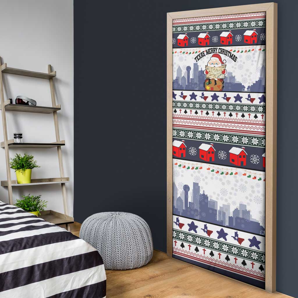 Texas Santa Christmas Door Cover Xmas Holiday Patterns - Wonder Print Shop