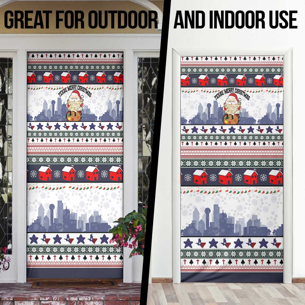 Texas Santa Christmas Door Cover Xmas Holiday Patterns - Wonder Print Shop