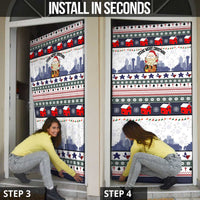Texas Santa Christmas Door Cover Xmas Holiday Patterns - Wonder Print Shop