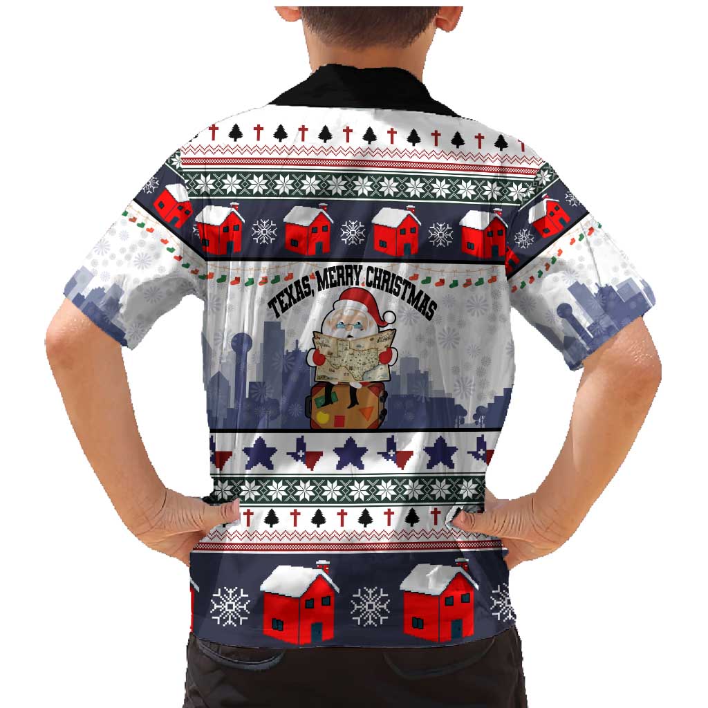 Texas Santa Christmas Family Matching Mermaid Dress and Hawaiian Shirt Xmas Holiday Patterns - Wonder Print Shop