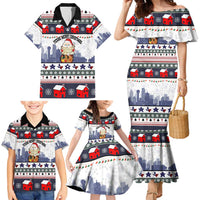 Texas Santa Christmas Family Matching Mermaid Dress and Hawaiian Shirt Xmas Holiday Patterns - Wonder Print Shop