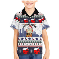 Texas Santa Christmas Family Matching Mermaid Dress and Hawaiian Shirt Xmas Holiday Patterns - Wonder Print Shop