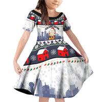 Texas Santa Christmas Family Matching Off Shoulder Short Dress and Hawaiian Shirt Xmas Holiday Patterns - Wonder Print Shop