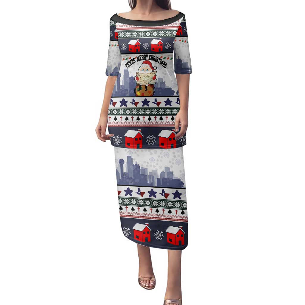 Texas Santa Christmas Family Matching Puletasi and Hawaiian Shirt Xmas Holiday Patterns - Wonder Print Shop