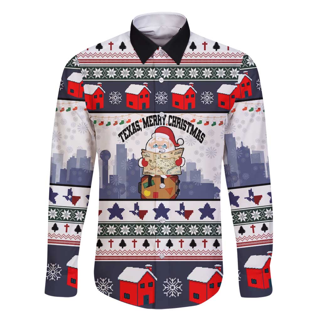 Texas Santa Christmas Family Matching Short Sleeve Bodycon Dress and Hawaiian Shirt Xmas Holiday Patterns - Wonder Print Shop