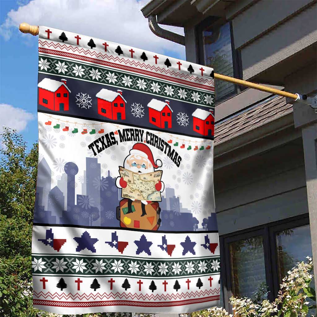 Texas Santa Christmas Garden Flag Xmas Holiday Patterns - Wonder Print Shop
