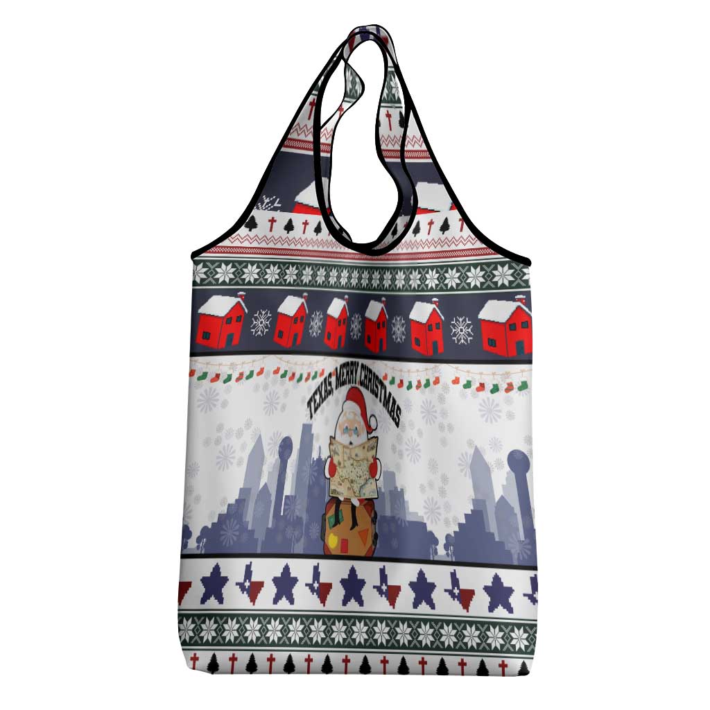 Texas Santa Christmas Grocery Bag Xmas Holiday Patterns - Wonder Print Shop