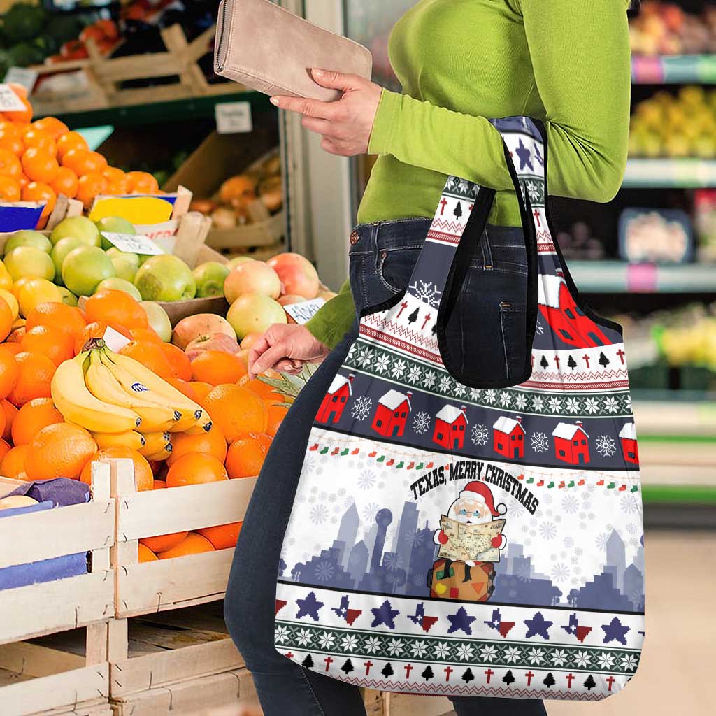 Texas Santa Christmas Grocery Bag Xmas Holiday Patterns - Wonder Print Shop