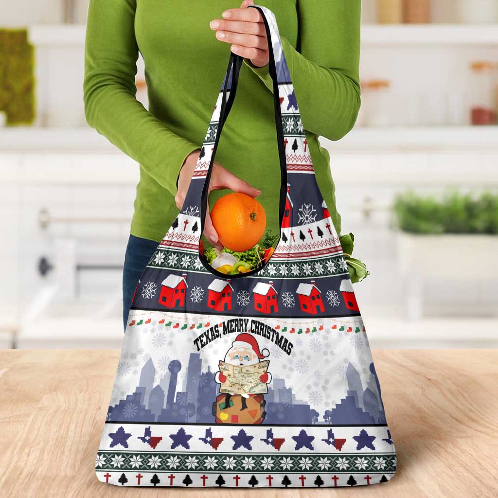 Texas Santa Christmas Grocery Bag Xmas Holiday Patterns - Wonder Print Shop