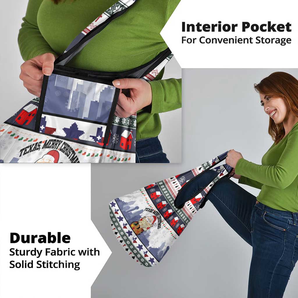 Texas Santa Christmas Grocery Bag Xmas Holiday Patterns - Wonder Print Shop