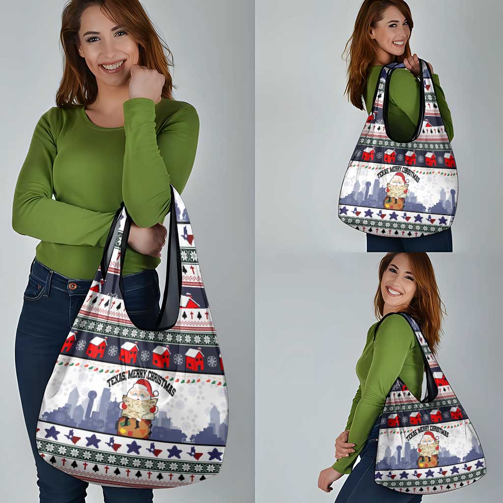 Texas Santa Christmas Grocery Bag Xmas Holiday Patterns - Wonder Print Shop