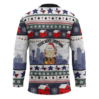 Texas Santa Christmas Hockey Jersey Xmas Holiday Patterns - Wonder Print Shop