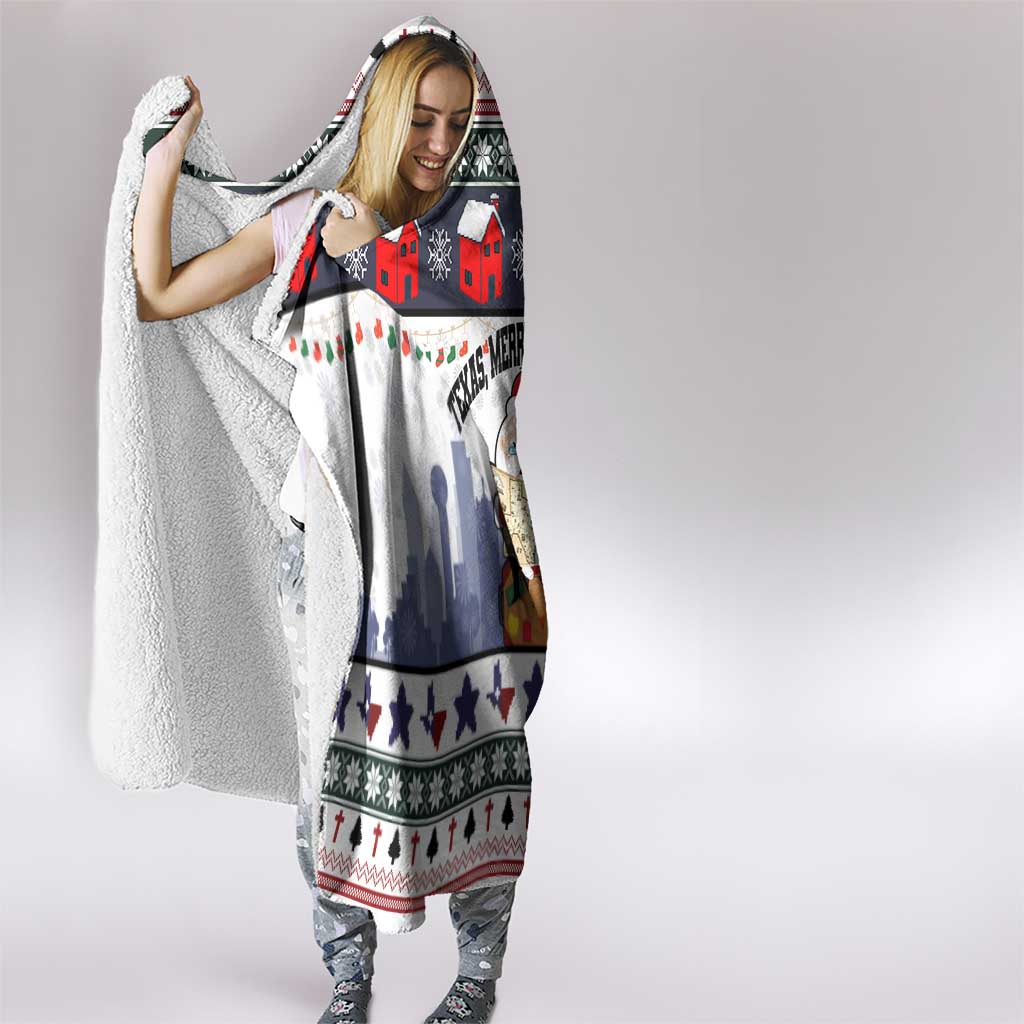 Texas Santa Christmas Hooded Blanket Xmas Holiday Patterns - Wonder Print Shop