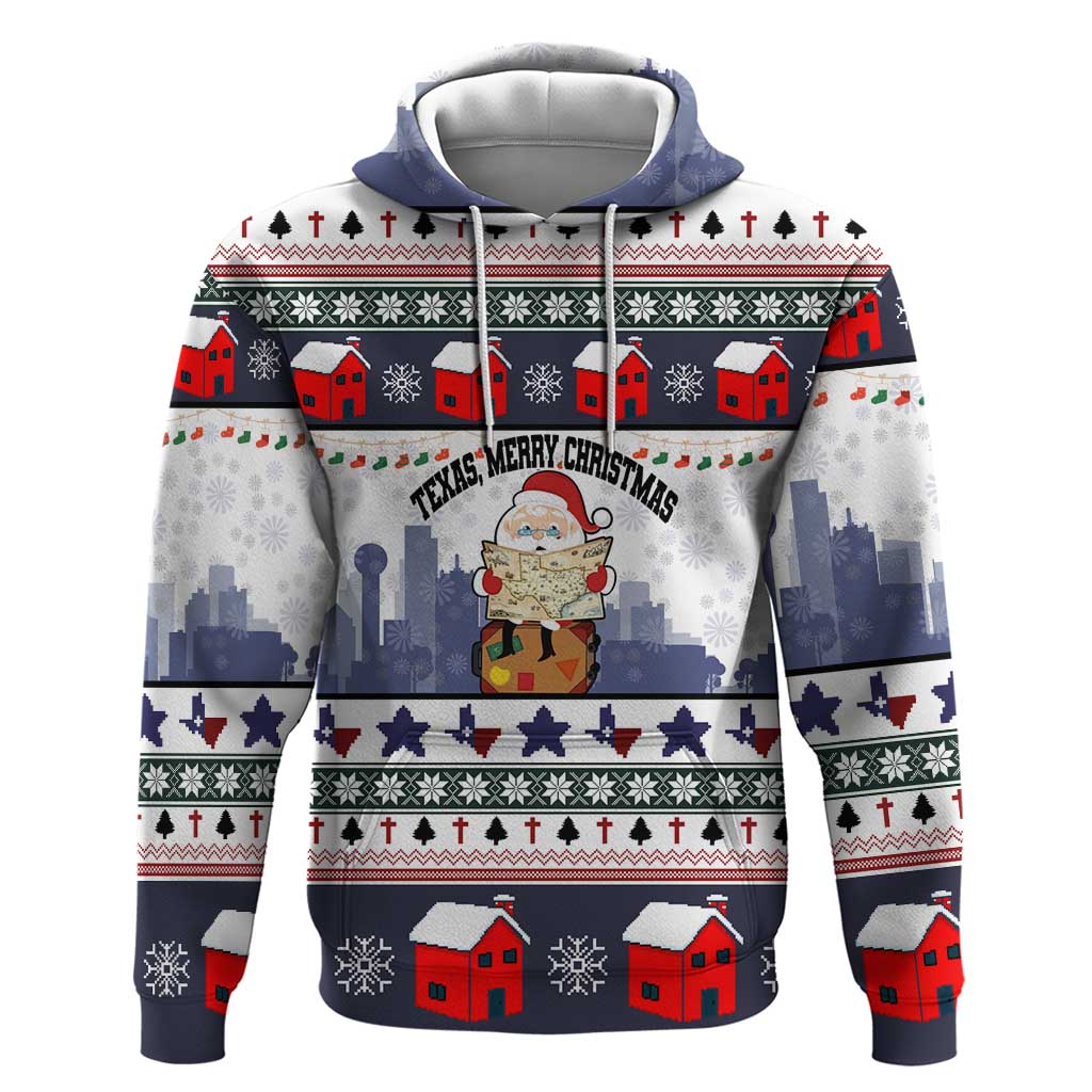 Texas Santa Christmas Hoodie Xmas Holiday Patterns - Wonder Print Shop