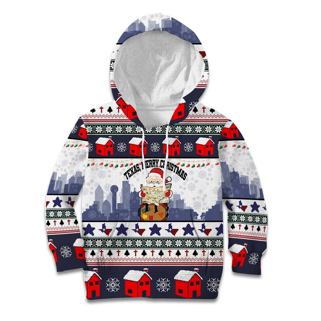 Texas Santa Christmas Kid Hoodie Xmas Holiday Patterns - Wonder Print Shop