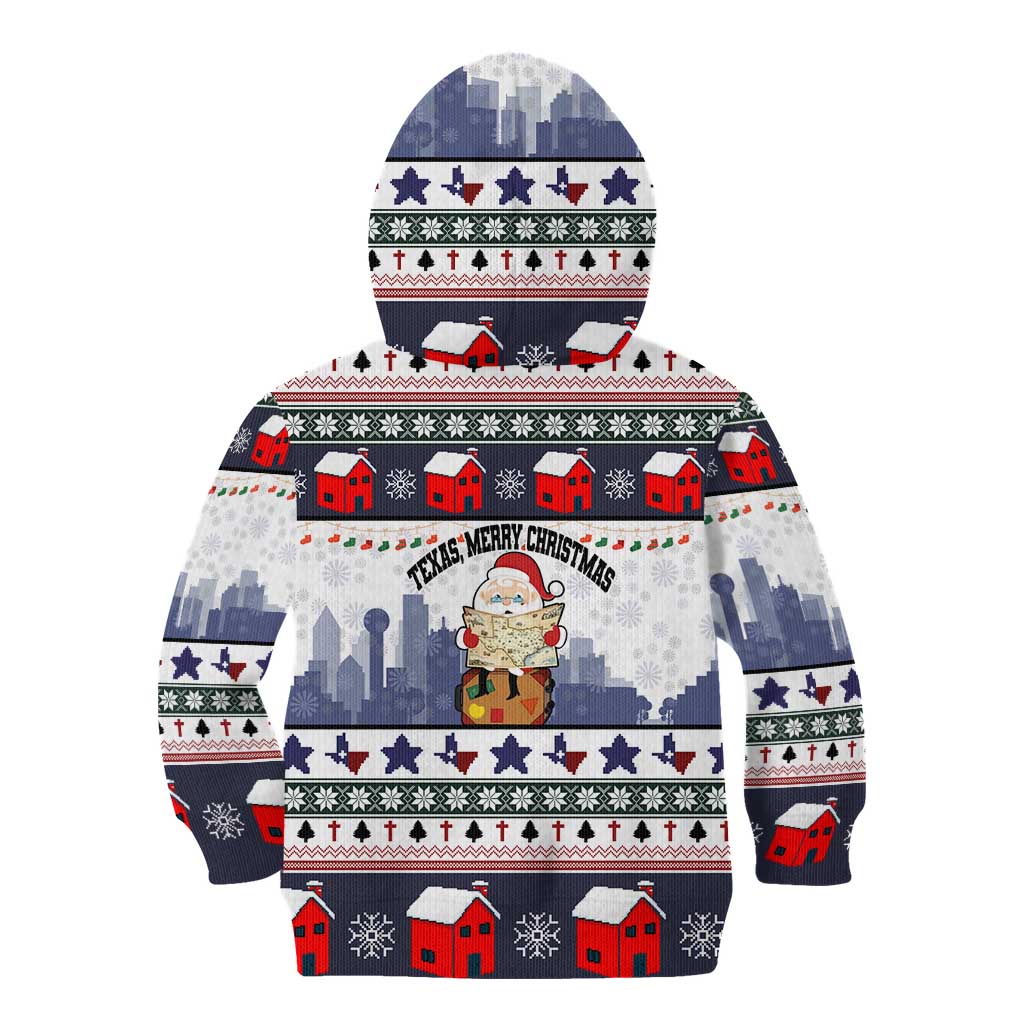 Texas Santa Christmas Kid Hoodie Xmas Holiday Patterns - Wonder Print Shop