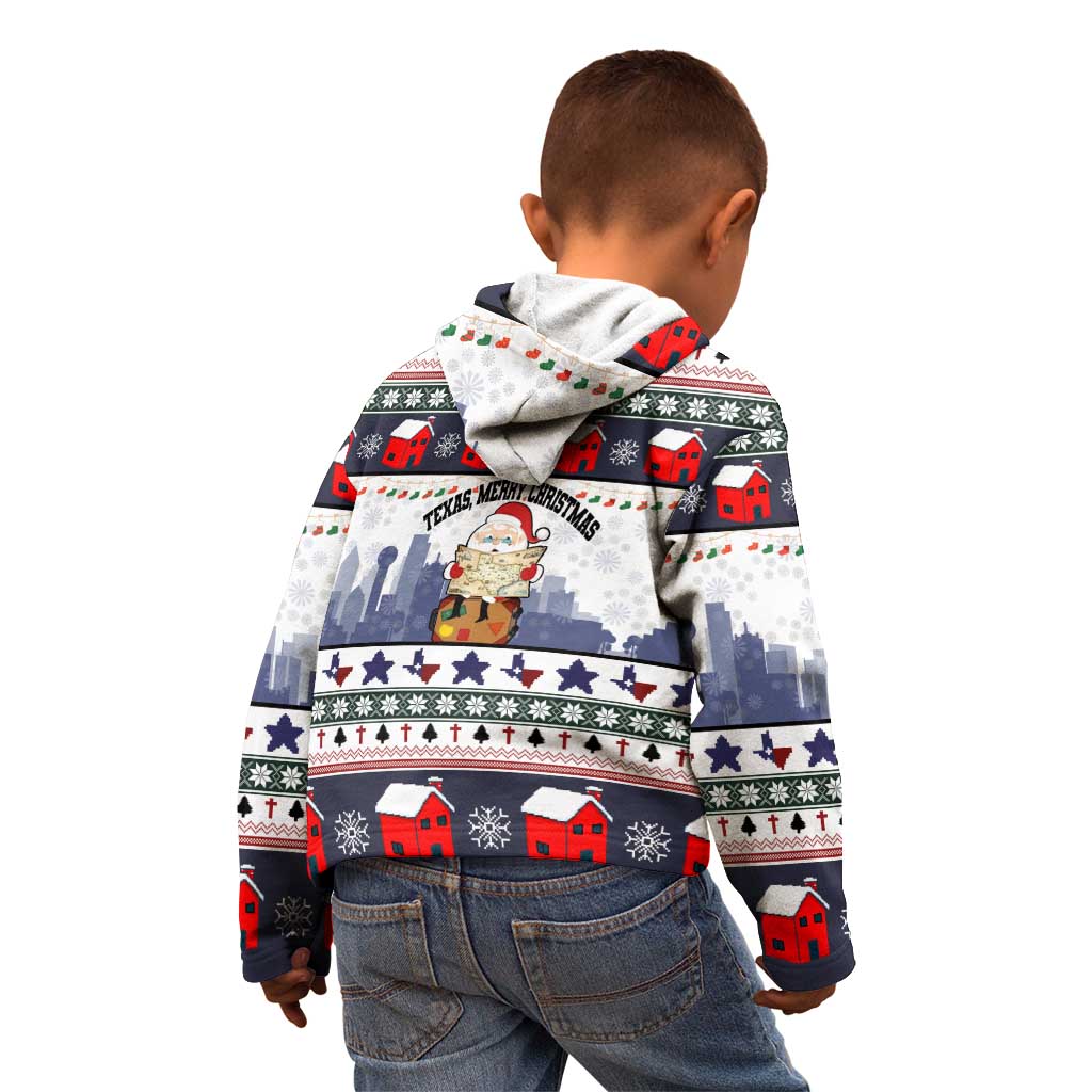 Texas Santa Christmas Kid Hoodie Xmas Holiday Patterns - Wonder Print Shop