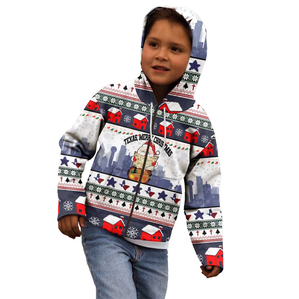 Texas Santa Christmas Kid Hoodie Xmas Holiday Patterns - Wonder Print Shop