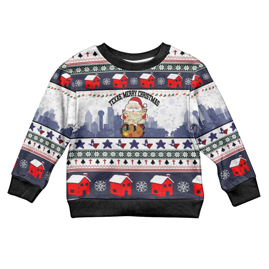 Texas Santa Christmas Kid Ugly Christmas Sweater Xmas Holiday Patterns - Wonder Print Shop