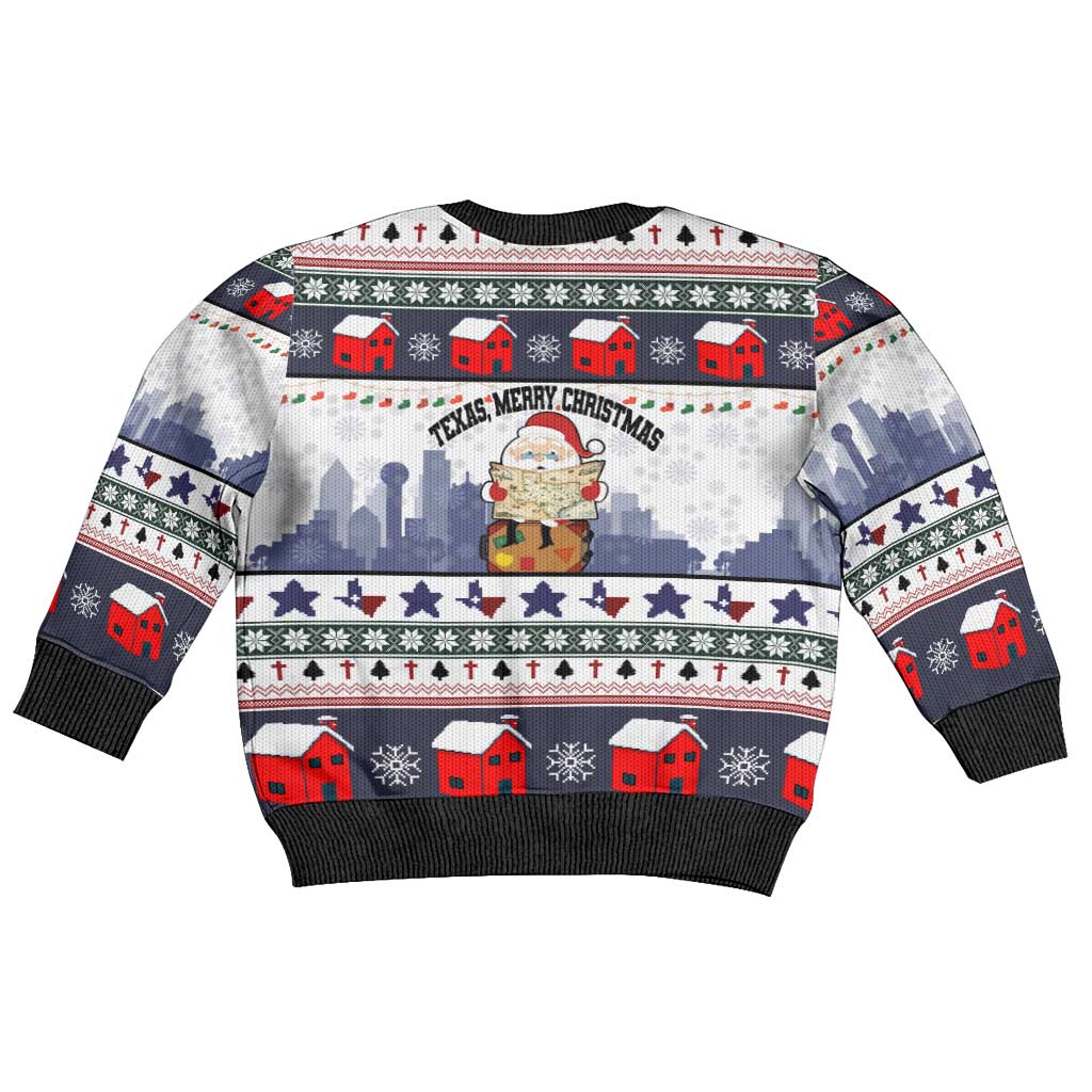 Texas Santa Christmas Kid Ugly Christmas Sweater Xmas Holiday Patterns - Wonder Print Shop