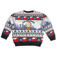 Texas Santa Christmas Kid Ugly Christmas Sweater Xmas Holiday Patterns - Wonder Print Shop