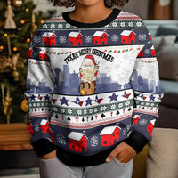 Texas Santa Christmas Kid Ugly Christmas Sweater Xmas Holiday Patterns - Wonder Print Shop