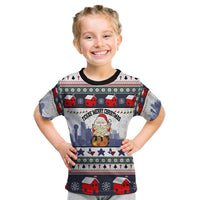 Texas Santa Christmas Kid T Shirt Xmas Holiday Patterns - Wonder Print Shop