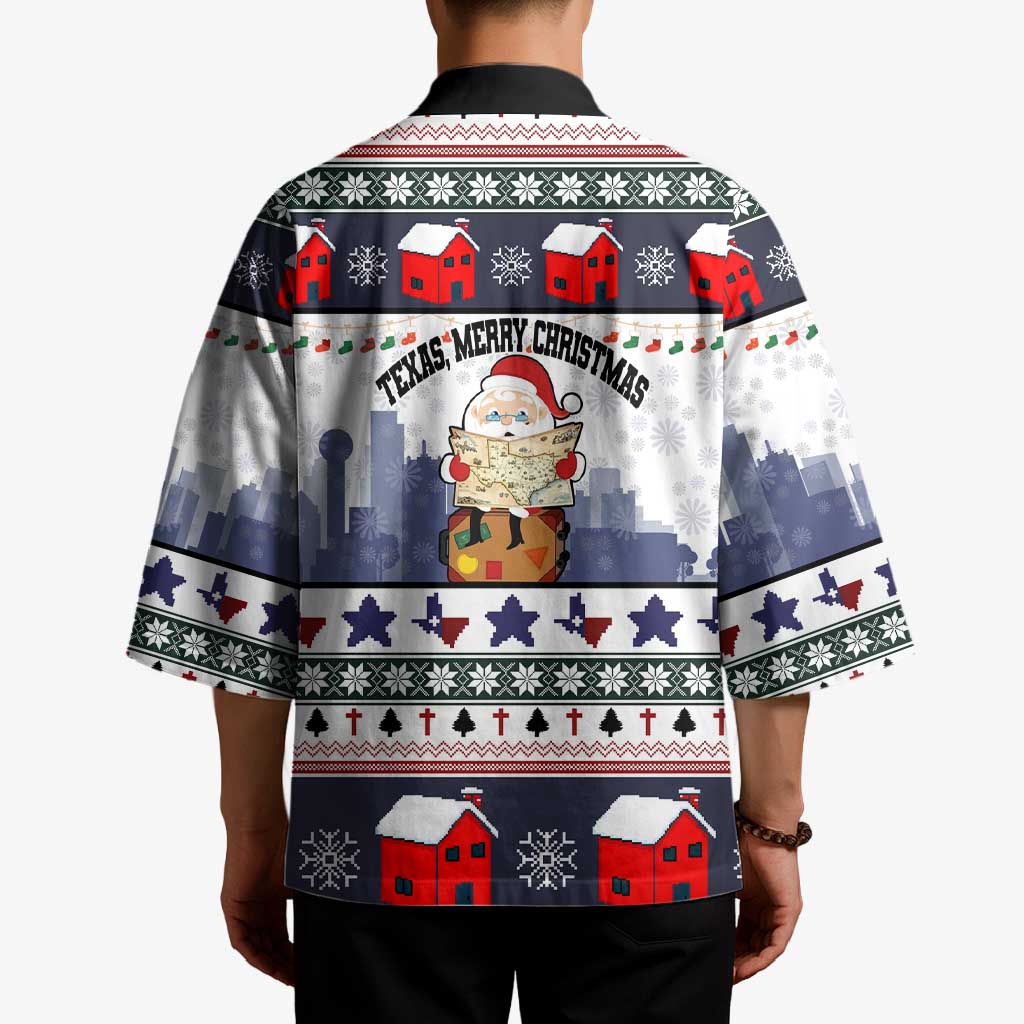 Texas Santa Christmas Kimono Xmas Holiday Patterns - Wonder Print Shop