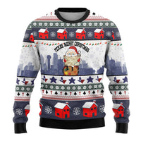 Texas Santa Christmas Ugly Christmas Sweater Xmas Holiday Patterns - Wonder Print Shop